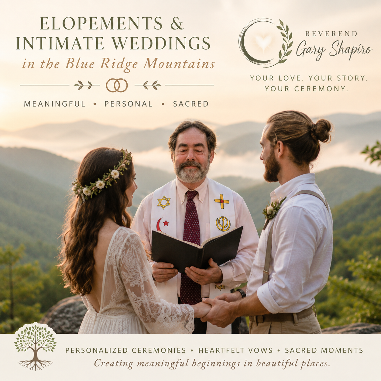 elopement and intimate wedding ceremonies in WNC